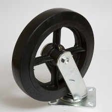 Чугунное колесо с литой черной резиной SCd 200